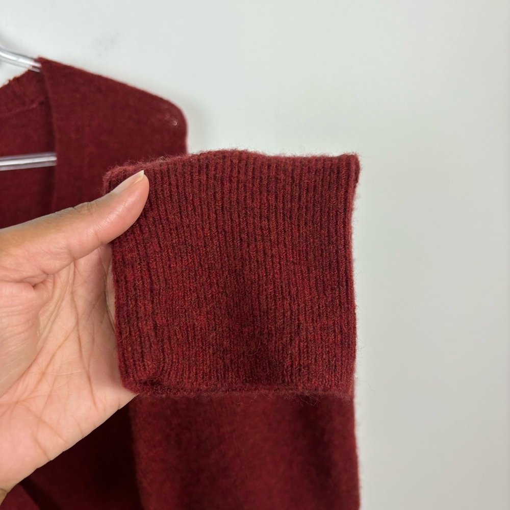 Madewell Deep Burgundy Wrap Sweater - Picture 7 of 10